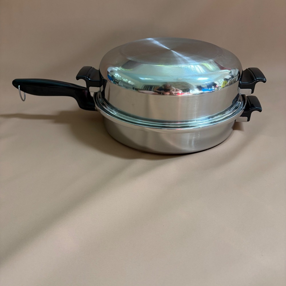 Permanent 11in Multi Core 5 Ply Stainless Steel Frying Pan Skillet USA Dome Lid